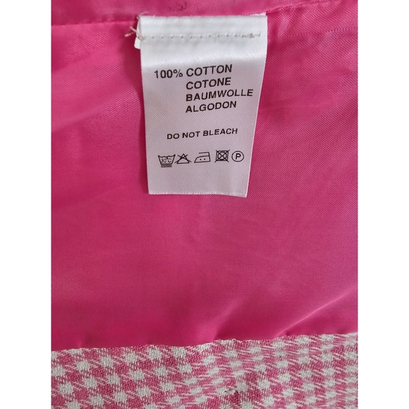 Alara Pink White Check Gold Button Tweed Blazer - Picture 9 of 9